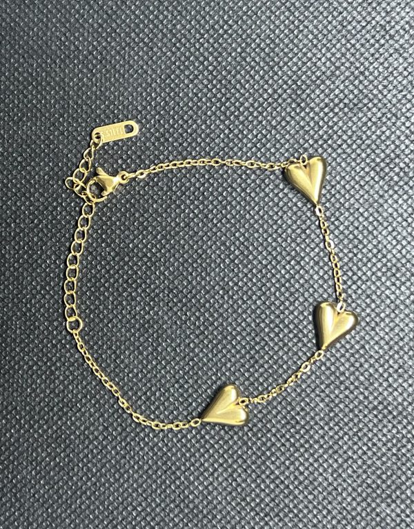Armband met Hartjes (Goudkleur)